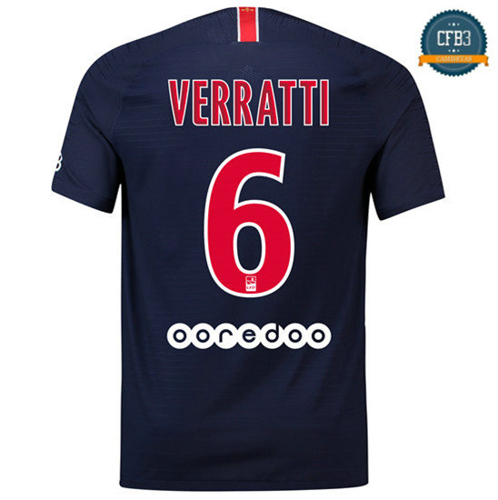 Camiseta PSG 1ª Equipación 6 Verratti 2018