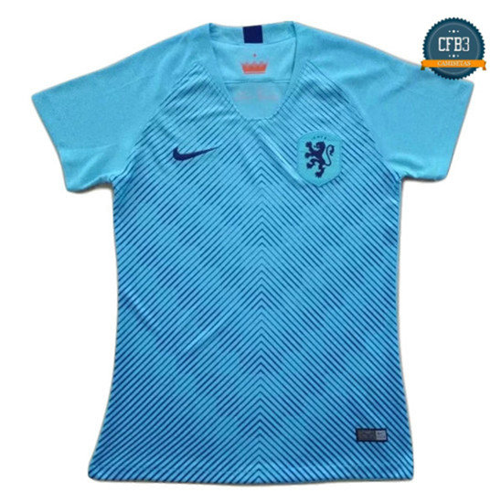 Camiseta Países Bajos Femme 2ª Equipación Azul 2019/2020