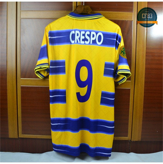 Camiseta 1998-99 parma 1ª Equipación Amarillo (9 Crespo)