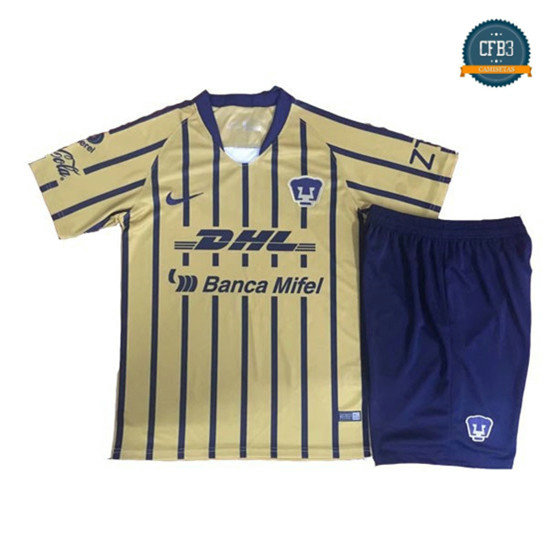 Camiseta Pumas 2ª Equipación Niños Amarillo 2018