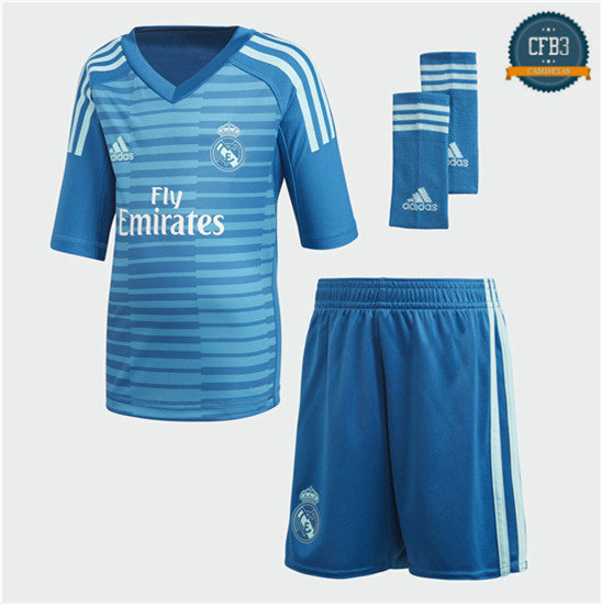 Camiseta Real Madrid 2ª Equipación Portero Junior Azul 2018