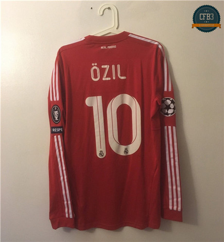 Camiseta 2011-12 Real Madrid Manga Larga 3ª Equipación Rojo (10 Ozil)