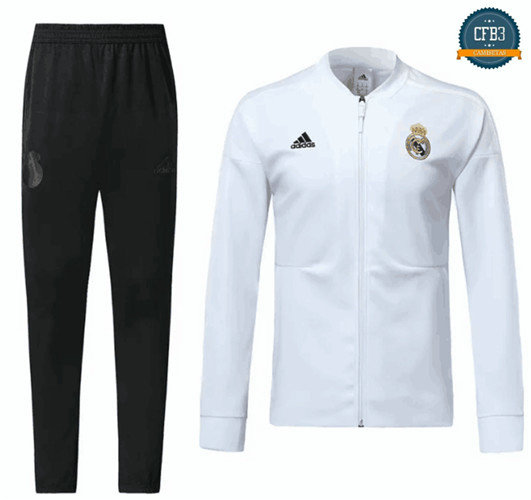 Chaqueta Chándal Real Madrid Blanco 2018