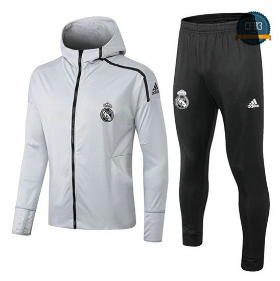 Chaqueta Chándal Real Madrid Gris 2018 à Capuche