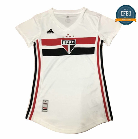 Camiseta Sao Paulo Mujer Blanco 2019/2020