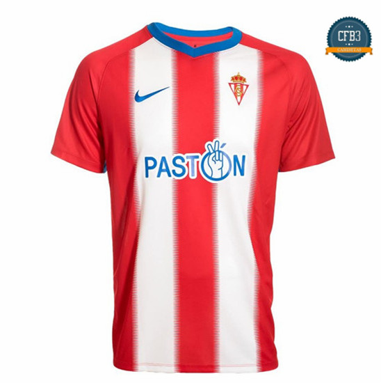 Camiseta Sporting Gijon 1ª Equipación Rojo/Blanco 2018