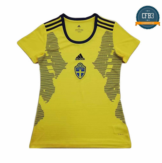 Camiseta Suecia Mujer 1ª Equipación Amarillo 2019/2020