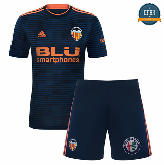 Camiseta Valencia 2ª Equipación Junior Azul Profundo 2018