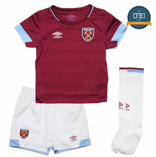 Camiseta West Ham United 1ª Equipación Niños Rojo 2018