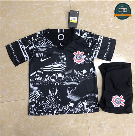 Comprar Cfb3 Camiseta Corinthian Niños Equipación Negro 2019/2020 por mayor