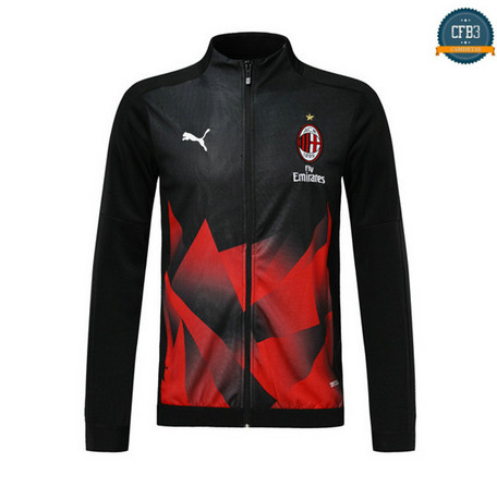 Cfb3 D135 Chaquetas AC Milan Negro/Rojo 2019/2020