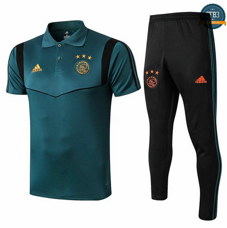 Cfb3 D149 Entrenamiento Ajax POLO + Pantalones Verde/Negro 2019/2020