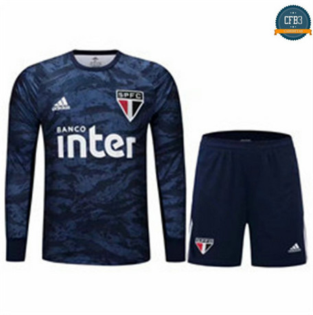 Cfb3 D177 Portero Sao Paulo + Pantalones Manga Larga Azul Oscuro 2019/2020