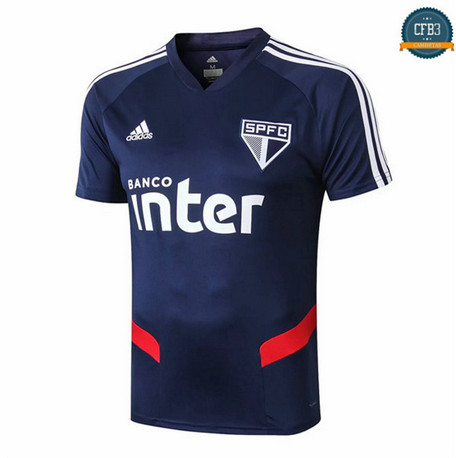 Cfb3 D198 Camiseta Sao Paulo Pre-Match Azul 2019/2020