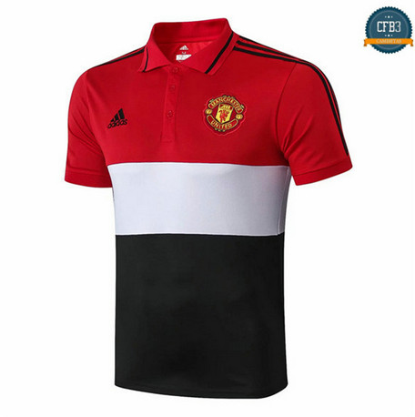 Cfb3 D225 Camiseta Manchester United POLO Rojo/Negro 2019/2020