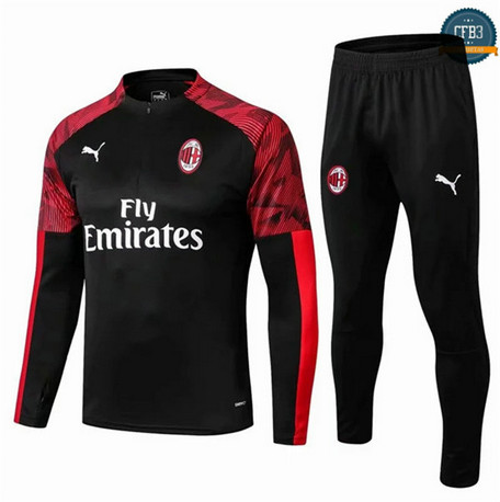 Cfb3 D43 Chándal AC Milan Negro/Rojo 2019/2020