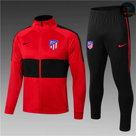 Cfb3 D54 Chaqueta Chándal Atletico Madrid Niños Rojo/Negro 2019/2020