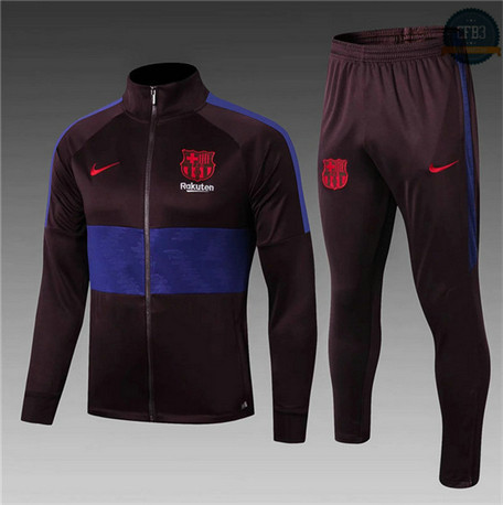 Cfb3 D57 Chaqueta Chándal Barcelona Niños Rojo Oscuro/Azul 2019/2020