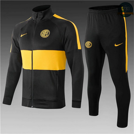 Cfb3 D88 Chaqueta Chándal Inter Milan Niños Negro/Amarillo 2019/2020