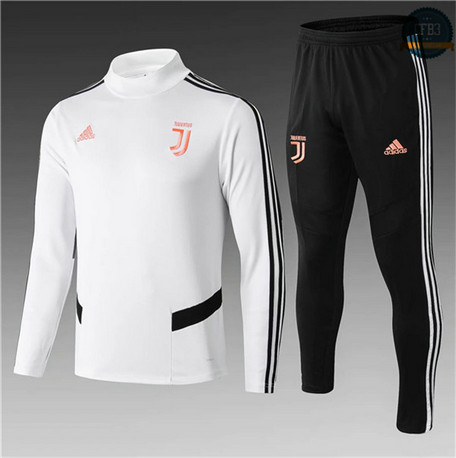 Cfb3 D92 Chándal Juventus Niños Blanco/Negro 2019/2020 Cuello Alto