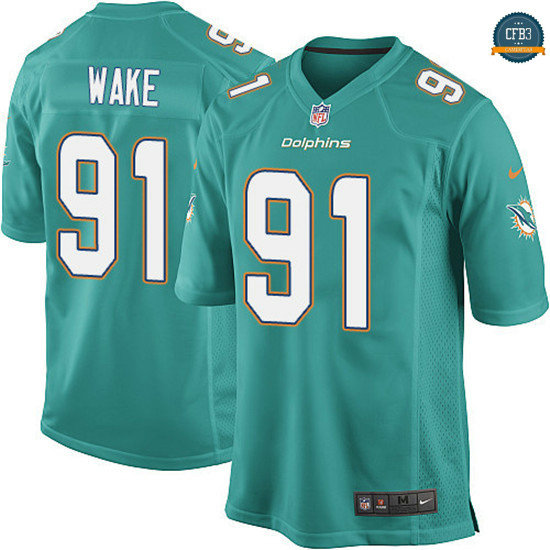 cfb3 camisetas Cameron Wake, Miami Dolphins - Verde