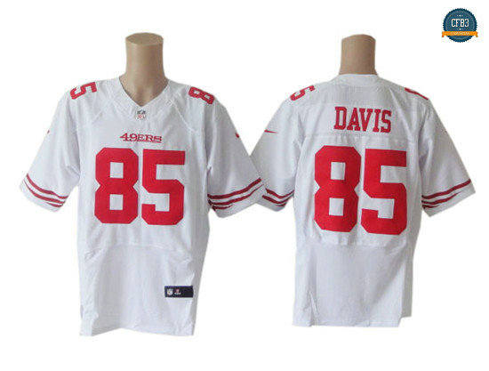 cfb3 camisetas Vernon Davis, San Francisco 49ers - Blanco