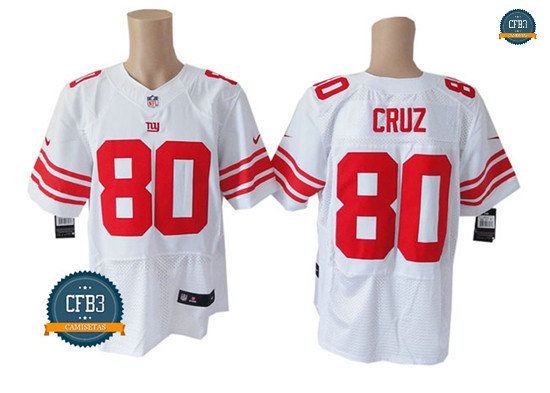 cfb3 camisetas Victor Cruz, NY Giants - Blanco/Rojo