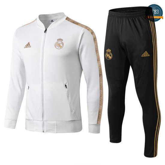 cfb3 camisetas Chaqueta Chándal Real Madrid Blanco 2019/20