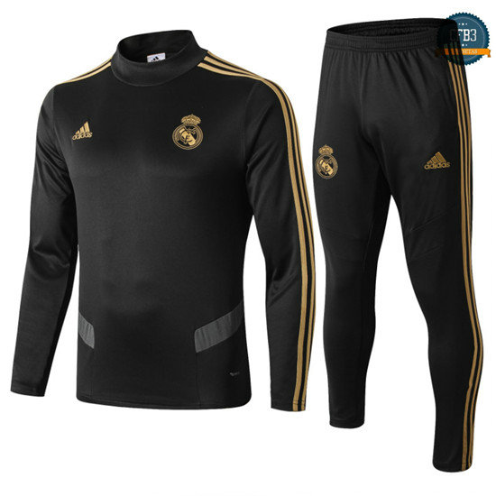 cfb3 camisetas Chándal Real Madrid Negro 2019/20