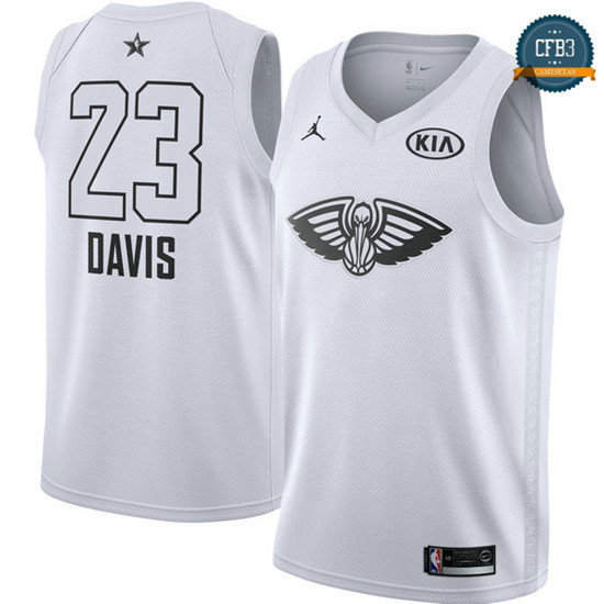 cfb3 camisetas Anthony Davis - 2018 All-Star Blanco