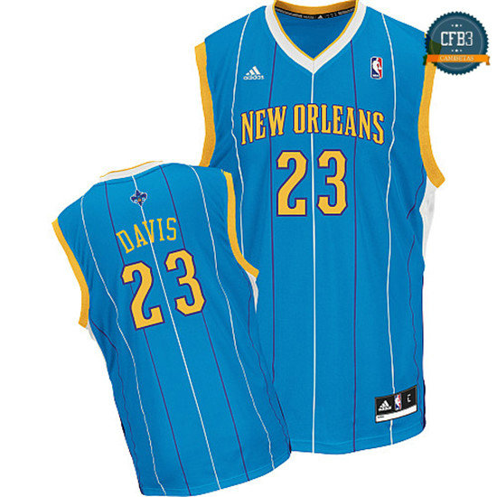 cfb3 camisetas Anthony Davis, New Orleans Hornets [Azul]