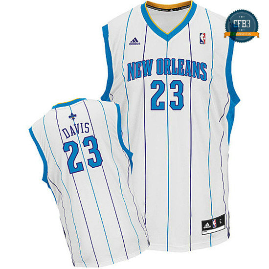 cfb3 camisetas Anthony Davis, New Orleans Hornets [Blanco]