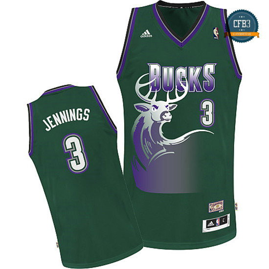 cfb3 camisetas Brandon Jennings, Milwaukee Bucks [RETRO]