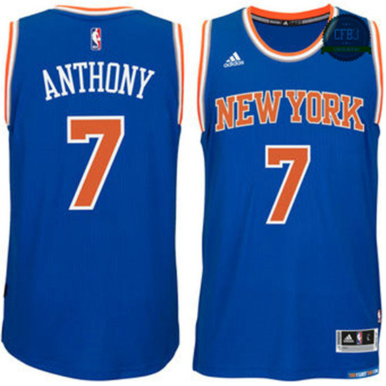 cfb3 camisetas Carmelo Anthony, New York Knicks [Azul]