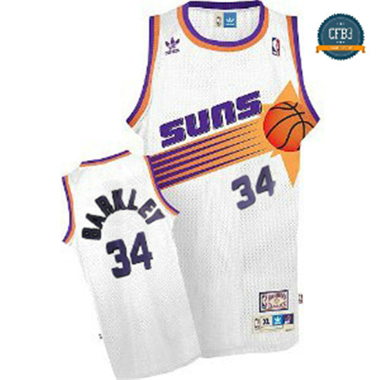 cfb3 camisetas Charles Barkley, Phoenix Suns [Blanco]