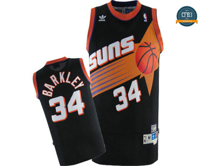 cfb3 camisetas Charles Barkley, Phoenix Suns [Negra]