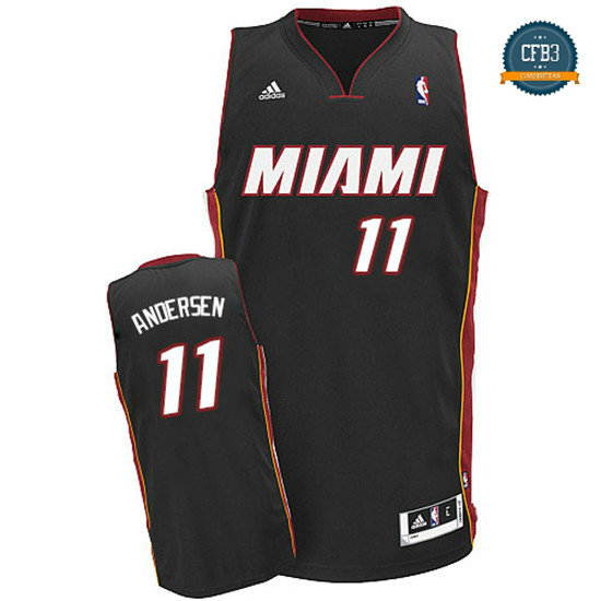 cfb3 camisetas Chris Andersen, Miami Heat [Negro]