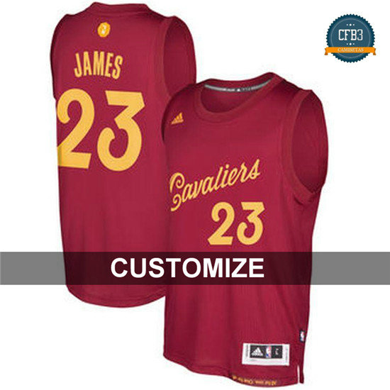 cfb3 camisetas Custom, Cleveland Cavaliers - Christmas '17