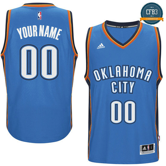 cfb3 camisetas Custom, OKC Thunder [Azul]