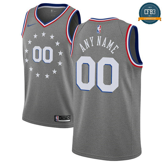 cfb3 camisetas Custom, Philadelphia 76ers 2018/19 - City Edition