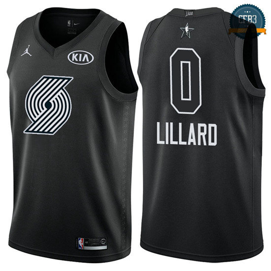 cfb3 camisetas Damian Lillard - 2018 All-Star Negro