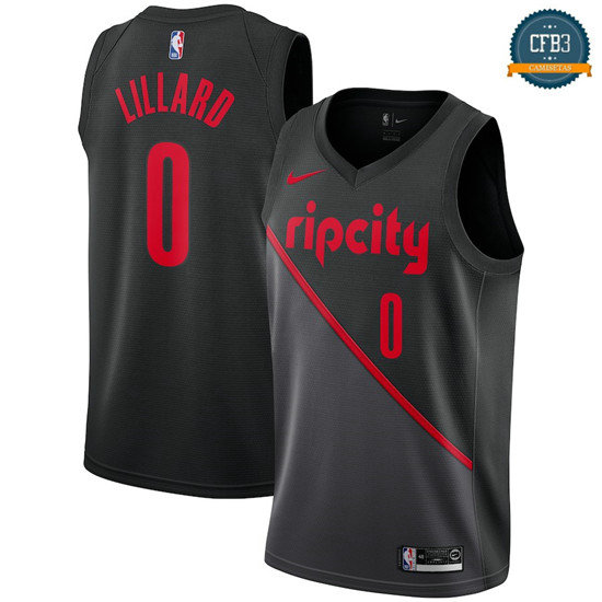 cfb3 camisetas Damian Lillard, Portland Trail Blazers 2018/19 - City Edition