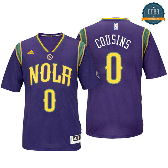 cfb3 camisetas DeMarcus Cousins, New Orleans Hornets [Purple]