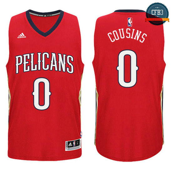 cfb3 camisetas DeMarcus Cousins, New Orleans Hornets [Rojo]
