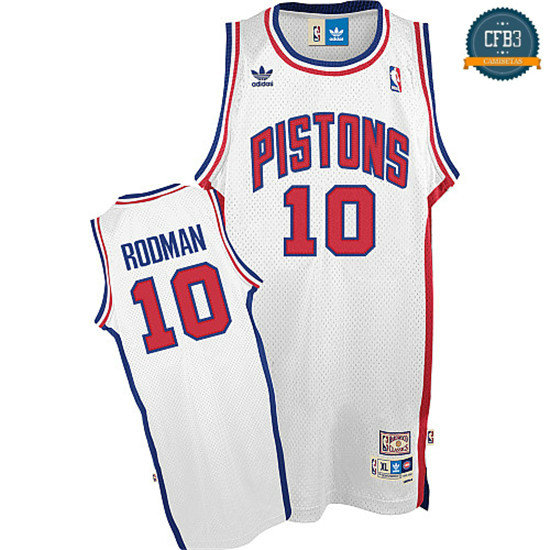 cfb3 camisetas Dennis Rodman, Detroit Pistons [Blancoo]