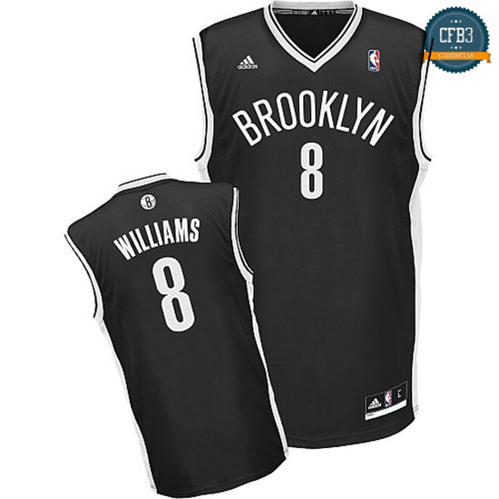 cfb3 camisetas Deron Williams, Brooklyn Nets [Negra]