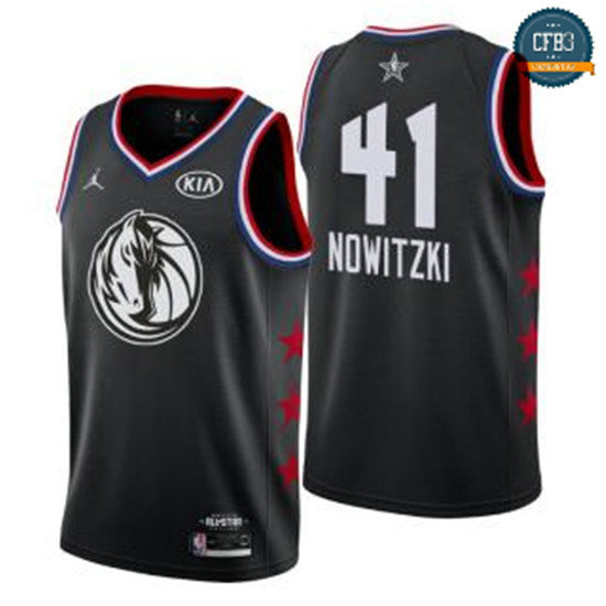 cfb3 camisetas Dirk Nowitzki - 2019 All-Star Negro