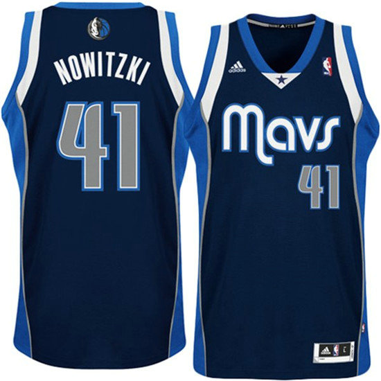 cfb3 camisetas Dirk Nowitzki Dallas Mavericks [Azul oscuro]