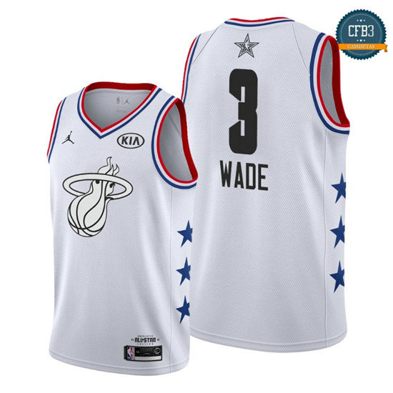 cfb3 camisetas Dwyane Wade - 2019 All-Star Blanco