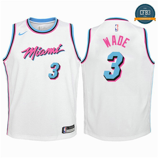 cfb3 camisetas Dwyane Wade, Miami Heat - City Edition